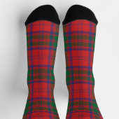Elegant Plaid Rustic Red Green Tartan Socken (Oben)