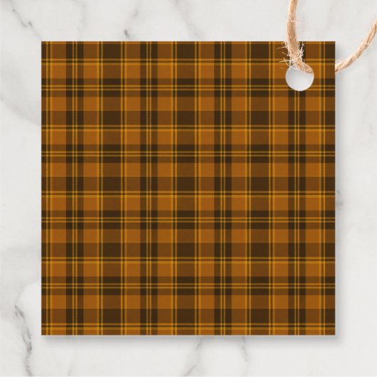 Elegant Plaid Thanksgiving Classic Custom Favor Geschenkanhänger (Rückseite)