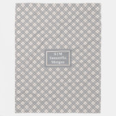 Elegant Plaid Throw Custom Name Pastel Accent Fleecedecke (Vorderseite)