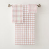 Elegant Plaid Towel Rose Gold Touch for Mom Badhandtuch Set (Insitu)