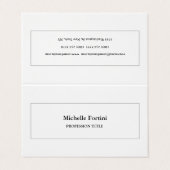Elegant Plain Minimalist Visitenkarten (Außenseite Aufgefaltet)