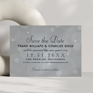 Elegant Platinum Gray Wedding Save The Date