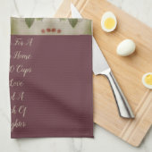 Elegant Plum floral Accented Geschirrtuch (Viertel Falte)