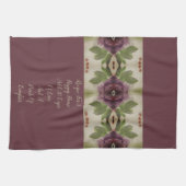 Elegant Plum floral Accented Geschirrtuch (Horizontal)