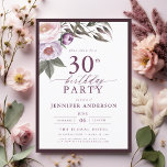 Elegant Plum Lila Blumenschrift 30. Geburtstag Einladung<br><div class="desc">Set den Ton für eine anspruchsvolle Feier mit einer eleganten Pflaume lila Blumenschrift Geburtstagseinladung. Dieses Design besticht durch eine reiche Pflaumenfarbe und zarte Blumenakzente und strahlt ein Gefühl von Luxus und Raffinesse aus. Die anmutige Schrift-Typografie fügt eine personalisierte Touch hinzu, perfekt für einen Meilenstein Geburtstag oder eine feierliche Veranstaltung. Ideal...</div>