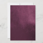 Elegant Plum Lila Blumenschrift 60. Geburtstag Einladung (Rückseite)