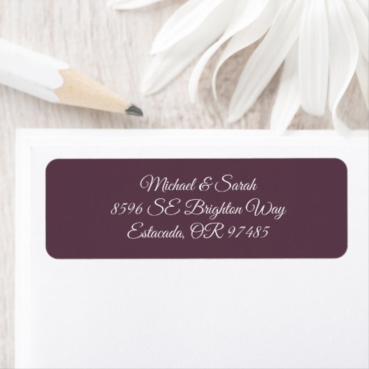 Elegant Plum Purple Return Address (Insitu)