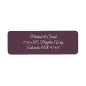 Elegant Plum Purple Return Address (Vorne)