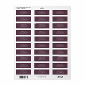 Elegant Plum Purple Return Address (Vorne)