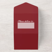 Elegant Poinsettia All-in-One Hochzeit Einladung (Außenbereich)