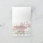 Elegant Poinsettia Grüne Weihnachtsfeier Dankeskarte (Innenseite)