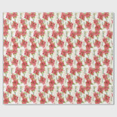 Elegant Poinsettia Weihnachten Frohe Liebe Joy Pea Geschenkpapier (Flach)