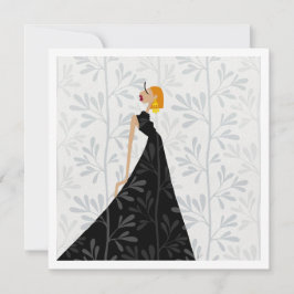 Elegant Poise Glam Fashion Art Card Mitteilungskarte
