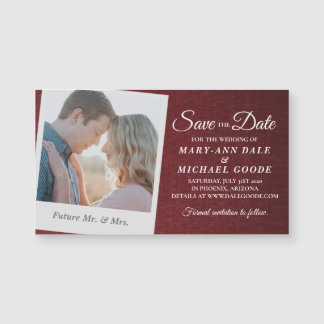 Elegant Polaroid - Snapshot Save the Date Magnetkarte