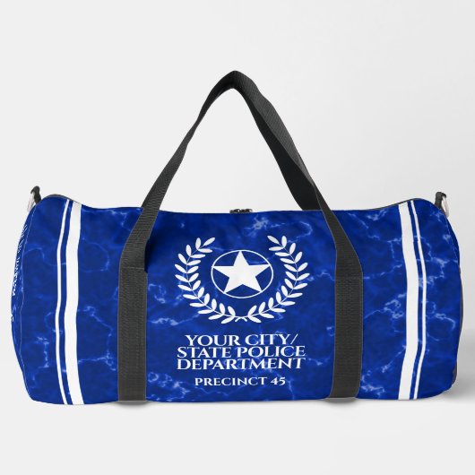 Elegant Police Department White Laurel Star Duffle Bag (Vorderseite)