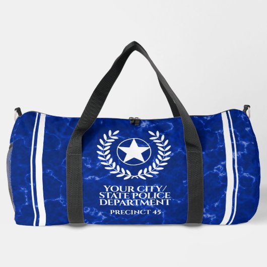Elegant Police Department White Laurel Star Duffle Bag (Rückseite)