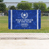 Elegant Police Officer of the Year Blue Marble Banner (Insitu)