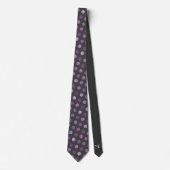 Elegant Polka Dot Lavender & Charcoal Gray Custom Krawatte (Vorderseite)