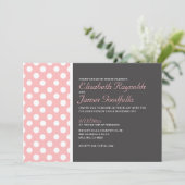 Elegant Polka Dot Wedding Einladungen (Stehend Vorderseite)