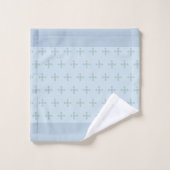 Elegant Polka Dots auf Wondrous Blue Badhandtuch Set (Waschlappen)
