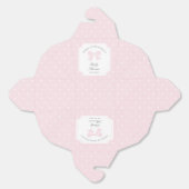 Elegant Polka Dots Baby Pink Bow Girl Baby Shower Geschenkschachtel (Ungeklappt)