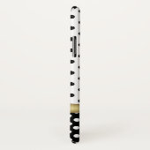 Elegant Polka Dots Gold Custom Monogram Case-Mate iPhone Hülle (Hinten/Rechts)