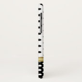 Elegant Polka Dots Gold Custom Monogram Case-Mate iPhone Hülle (Hinten/Links)