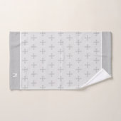 Elegant Polka Dots on Light Silver Gray Badhandtuch Set (Handtuch)