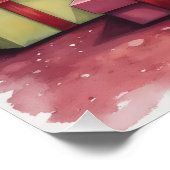 Elegant Poodle Beside Christmas Tree Holiday Dog Poster (Ecke)