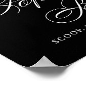 Elegant Popcorn Bar White Script | LECKEREI Poster (Ecke)
