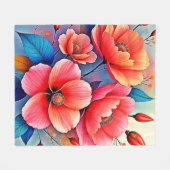 Elegant Poppies: Radiant Nature Art Fleecedecke (Vorderseite (Horizontal))