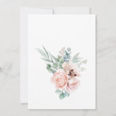 Elegant Poppy Eucalyptus virtuelles Brautparty Einladung (Rückseite)