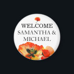 Elegant Poppy Red Blume Monogram Wedding Magnet<br><div class="desc">Mit diesem atemberaubenden mohnroten Blume-Magneten mit personalisiertem Monogramm-Design machen Sie Ihre Hochzeitsfeier unvergesslich. Dieser lebendige und elegante Hochzeitsgunst verbindet die kühne Schönheit der roten Mohnchen mit einer raffinierten, individuellen Schrift und schafft so einen Sake, den die Gäste auf Jahre stolz zeigen und schätze werden. Wichtige Merkmale: Beeindruckende Mohnrot-Farbe, die einen...</div>