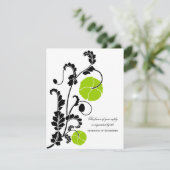 Elegant Poppy Wedding RSVP / Reply Cards (Stehend Vorderseite)