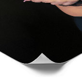 Elegant Pose In Pink And Black Lingerie Poster (Ecke)