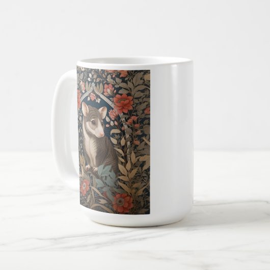 Elegant Possum William Morris Inspiriert Kaffeetasse (Vorderseite Links)