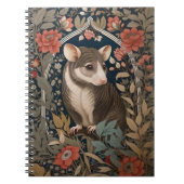 Elegant Possum William Morris Inspiriert Notizblock (Vorderseite)