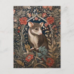 Elegant Possum William Morris Inspiriert Postkarte