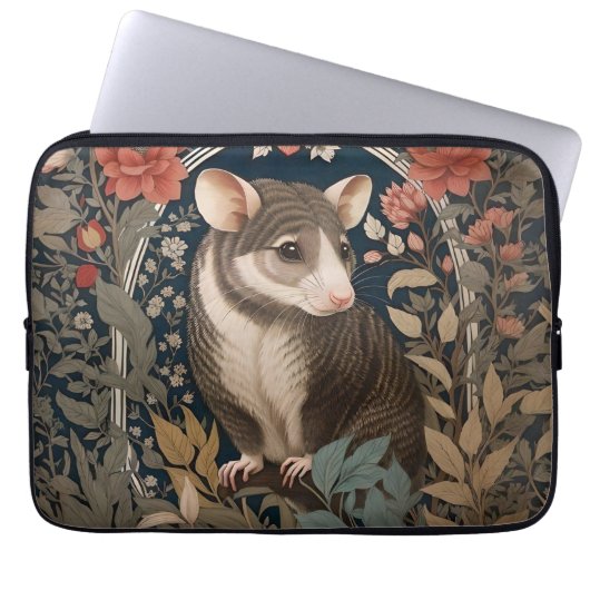 Elegant Possum William Morris Inspiriert Tier Laptopschutzhülle (Vorderseite)