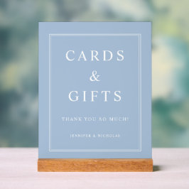 Elegant Powder Blue Cards And Gifts Wedding Acrylschild