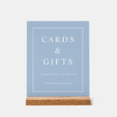 Elegant Powder Blue Cards And Gifts Wedding Acrylschild (Vorderseite)