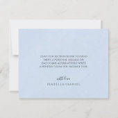 Elegant Powder Blue & Gold Floral Wedding Dankeskarte (Rückseite)