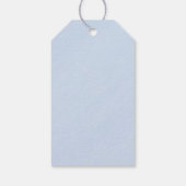 Elegant Powder Blue & Gold Floral Wedding Geschenkanhänger (Rückseite)