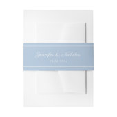 Elegant Powder Blue Script Wedding Einladungsbanderole (Vorderseite Beispiel)