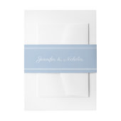 Elegant Powder Blue Script Wedding Einladungsbanderole (Vorderseite Beispiel)
