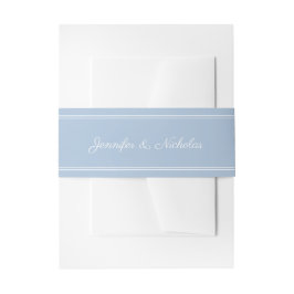 Elegant Powder Blue Script Wedding Einladungsbanderole
