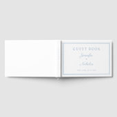 Elegant Powder Blue Script Wedding Gästebuch (Voll)