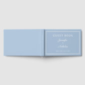 Elegant Powder Blue Script Wedding Gästebuch (Voll)
