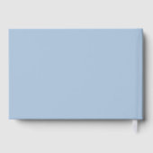 Elegant Powder Blue Script Wedding Gästebuch (Rückseite)