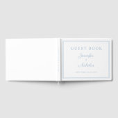 Elegant Powder Blue Script Wedding Gästebuch (Voll)